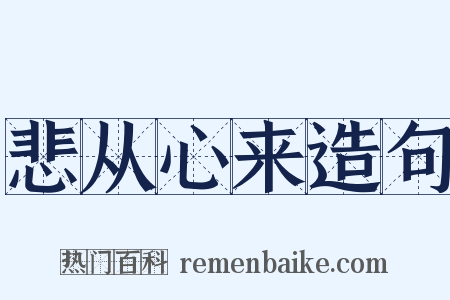 悲从心来造句是什么意思的图片